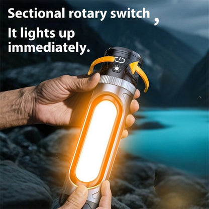 1000LM LED+COB Ultra-Bright Camping Light USB Rechargeable Waterproof Portable Tent Ambient Light with  Emergency Outdoor Magnetic Work Lamp