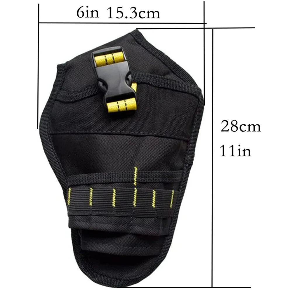 Waterproof Oxford Cloth Drill Holster Waist Tool Bag Quick Release Buckle 28x15cm Pouch for Wrench Hammer Screwdriver