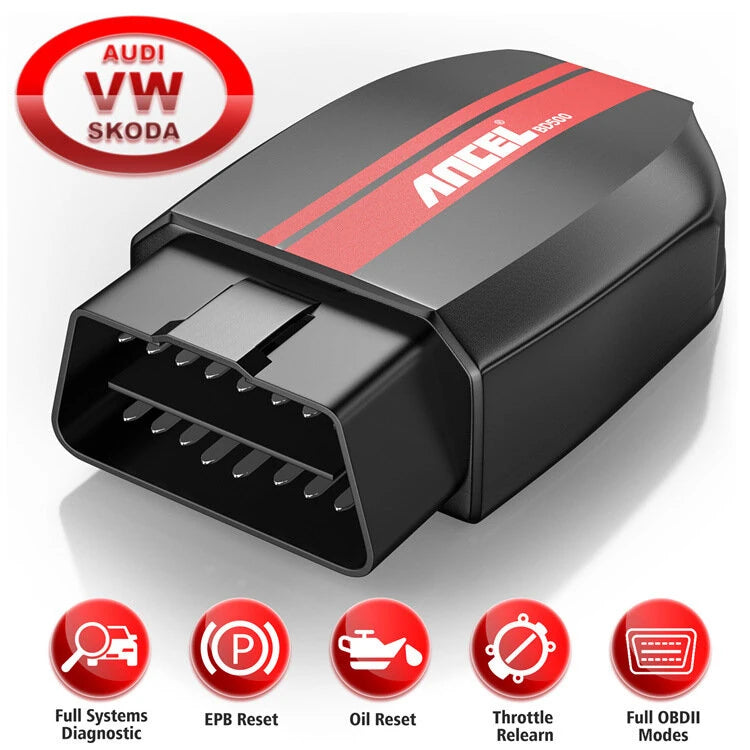 ANCEL BD500 Full System Scanner Code Reader Data Stream Reset Maintenance for Volkswagen for VW for Audi
