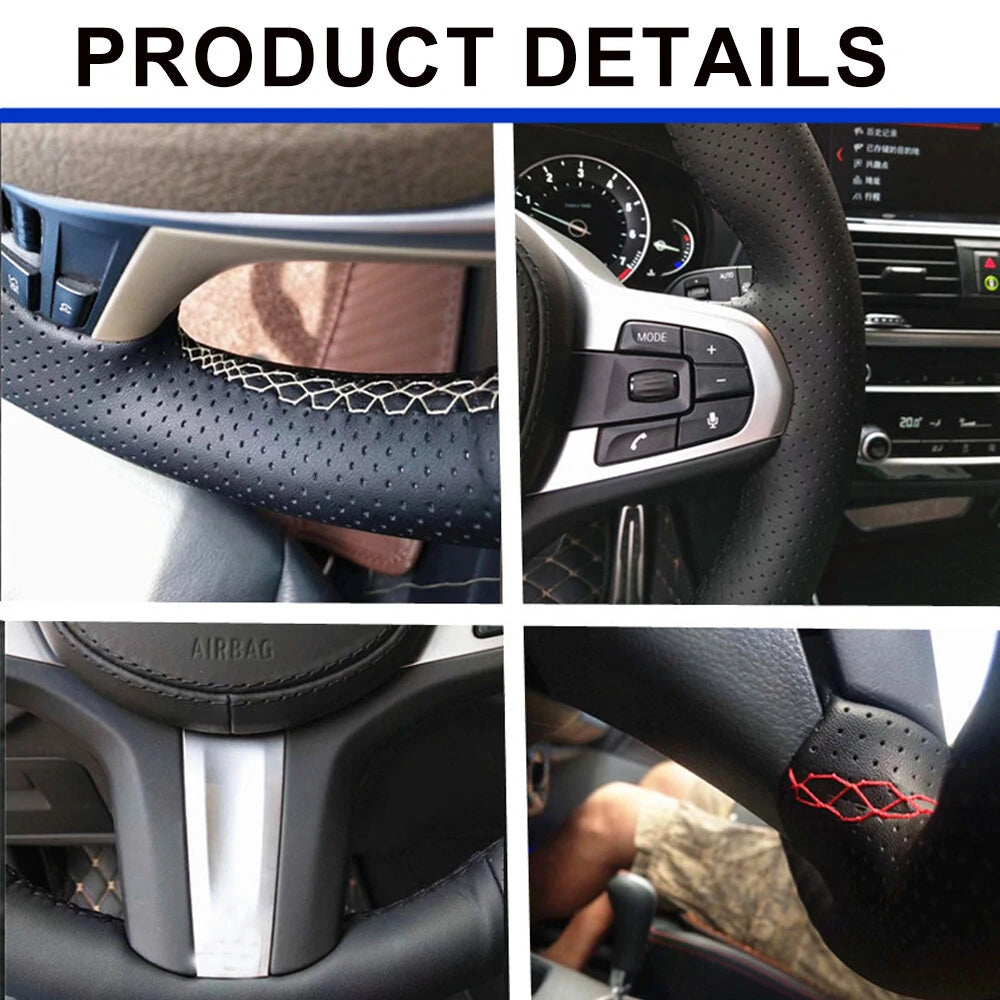 Artificial Leather Car Steering Wheel Cover for VW Golf 4 Passat B5 1996-2003 Seat Leon 1999-2004 for Polo 1999-2002