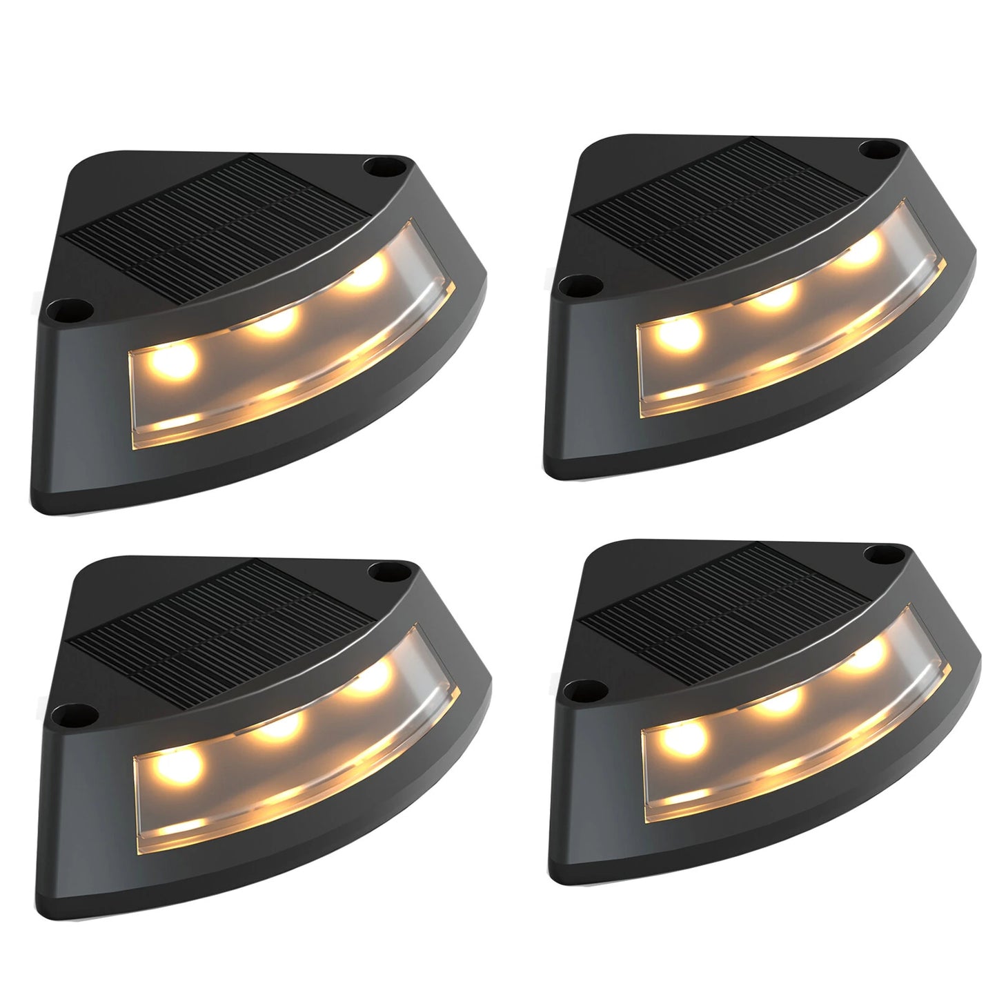 4Pack Outdoor  Solar Lights Yard Lamp Landscape Decor Villa Balcony Garden Wall Step Lamps Stair Light