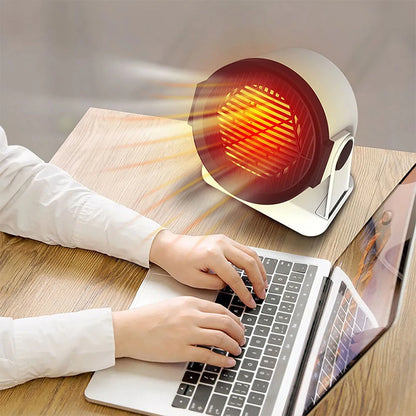 400W Portable Heater Fan Home Heater Heating Heater Shake Head Heater Household Small Electric Heater Desktop for Office Home
