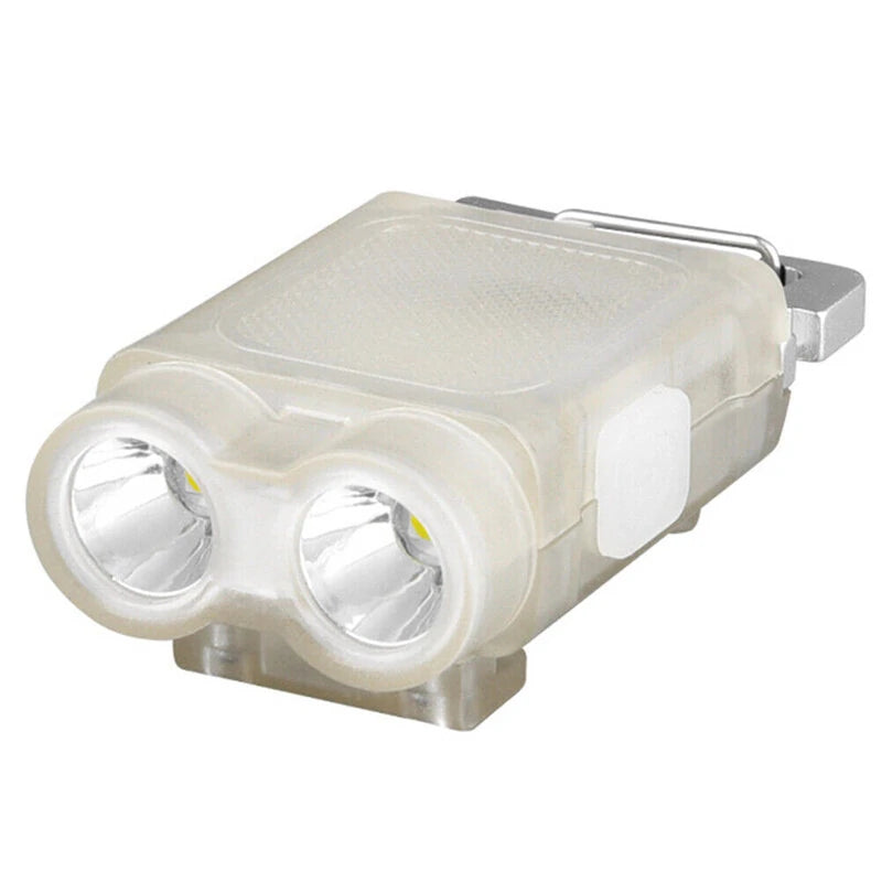 Mini Multifunctional Hat Clip Light Dual Light Source Pocket Flashligh LED Headlight For Outdoor Night Fishing Camping Hiking Emergency Light