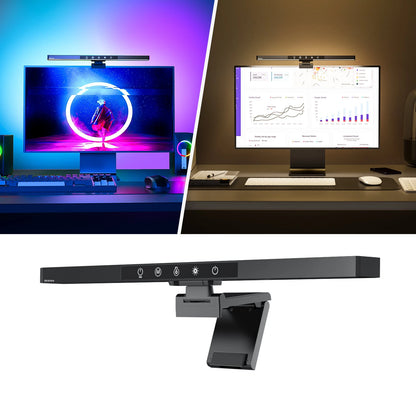 BlitzMax BM-CS1 RGB Monitor Light Bar Asymmetric Forward Projection Design & Anti-Glare Design For Gamer