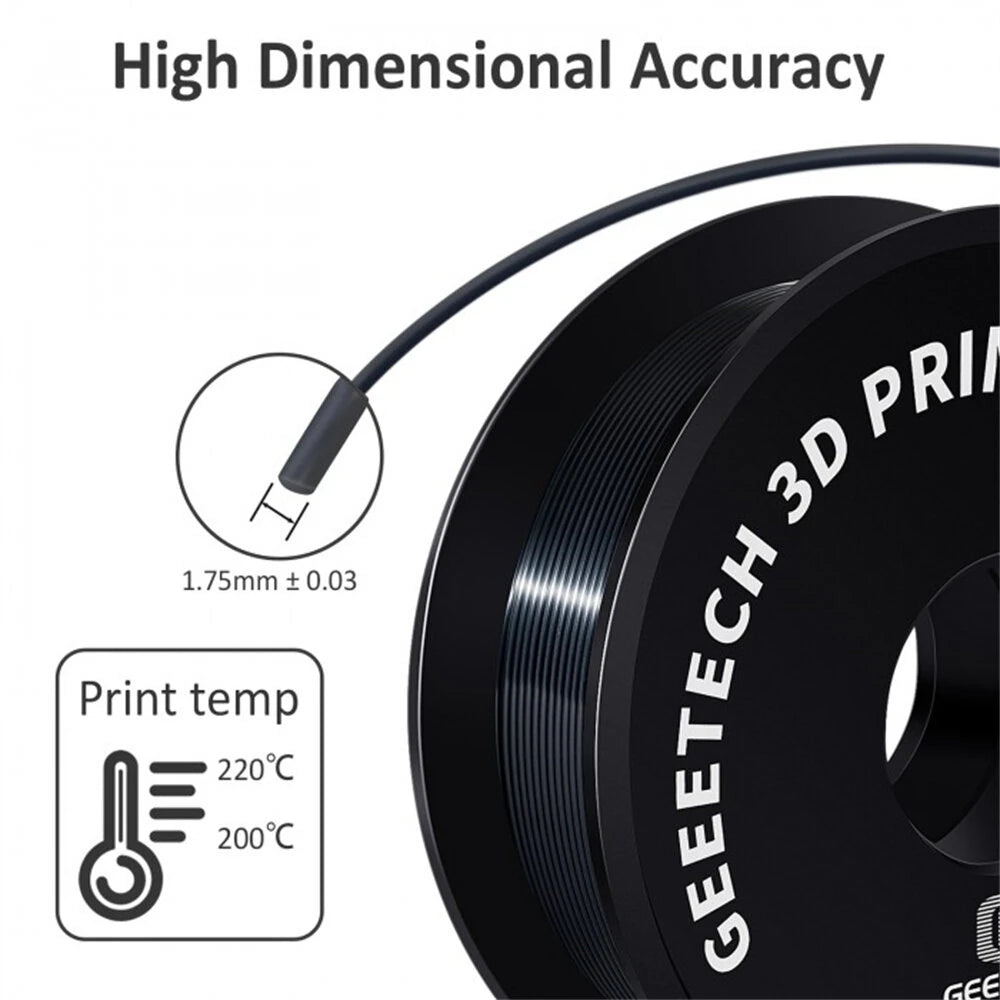 [EU Direct]Geeetech PLA Silk Multi Colors 3D Printer Filament 1.75mm 5kg Shiny Finish High Compatibility Anti-Warping Vacuum Sealed