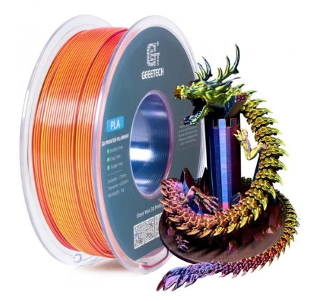 [EU/UK Direct]Geeetech Silk Tri-Color PLA 3D Printer Filaments 1.75mm 1kg/roll High Compatibility No Warping Multicolor Filament Strong Layer Adhesion for Printing