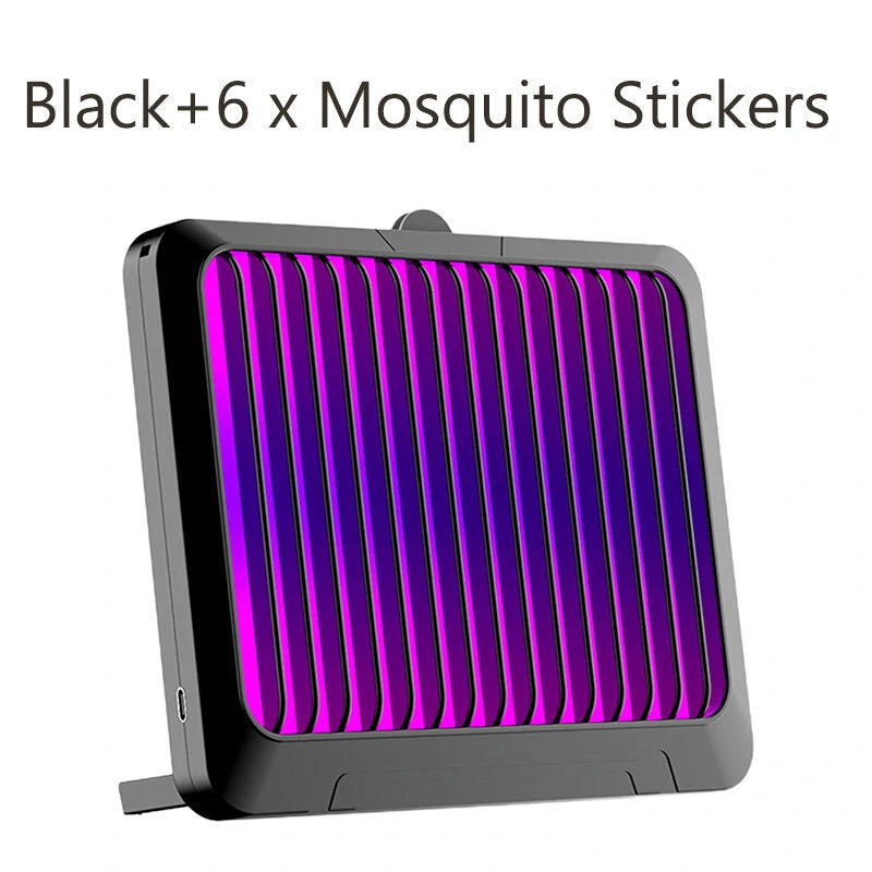 Powerful High Voltage Mosquito Lamp 3000V Indoor and Outdoor Use with Insect Attractant Noiseless Operation Safety Plastic Casing USB Powered Versatile Setup Options in Black or White