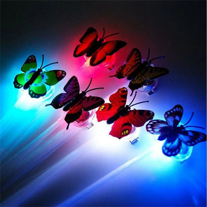 Colorful Butterflies Light Braids Wigs Glowing Flash LED Hair Braid Clip Decoration Ligth Up Christmas Hair Accessories