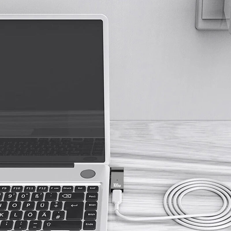 100W 5A Zinc Alloy PD Power Decoy Converter DC Male to Type-C Female Power Adapter for DELL Hasee HP Laptop Computer