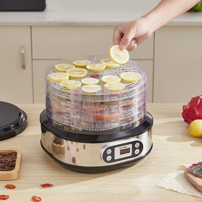 [EU Direct] BioloMix 6 Trays Food Dehydrator Fruits Dryer with Digital LED Display For Jerky, Herbs, Meat,Vegetable