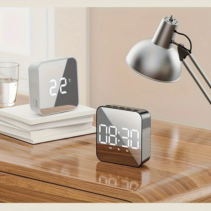 LED Clock Student Alarm Clock Plug-In Dual-Purpose Large Screen Display Digital Clock Voice-Controlled Temperature Clock