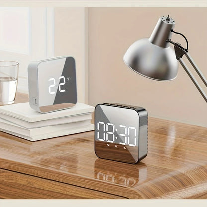 LED Clock Student Alarm Clock Plug-In Dual-Purpose Large Screen Display Digital Clock Voice-Controlled Temperature Clock