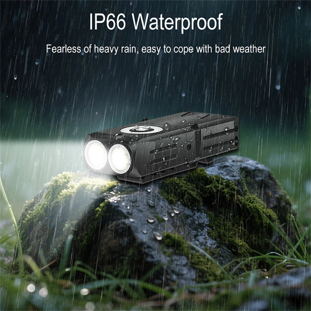 SEEKNITE EV15 650 Lumens Portable Outdoor Emergency Magnetic EDC Flashlight - White Light + RGB Aluminum Alloy Keychain Light with Type-C Rechargeable LED Keychain Light