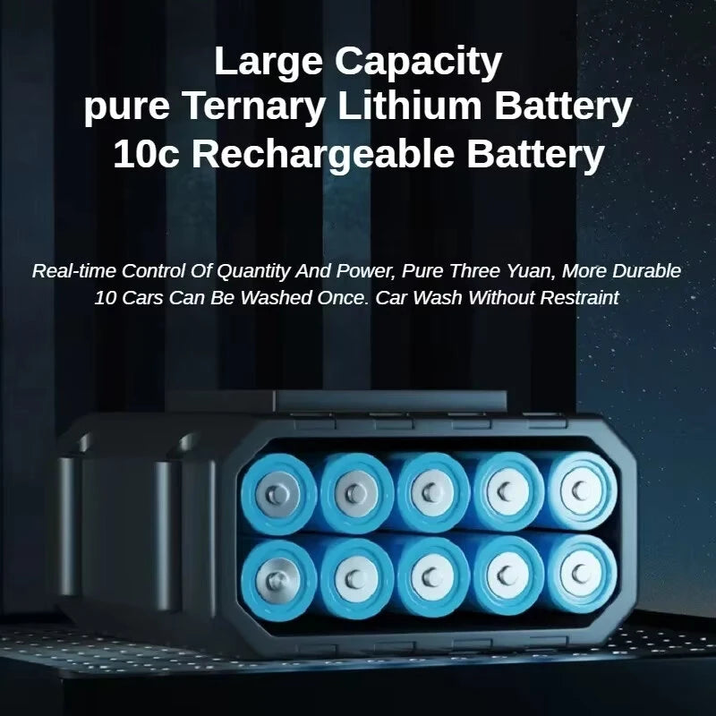 iMars ST-10 1300000Pa Cordless Battery High Pressure Cleaner with 13000mAh Battery,5-in-1 Multifunctional 5M Hose for Cars,Terrace,Window,Garden