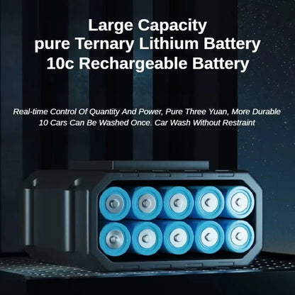 iMars ST-10 1300000Pa Cordless Battery High Pressure Cleaner with 13000mAh Battery,5-in-1 Multifunctional 5M Hose for Cars,Terrace,Window,Garden