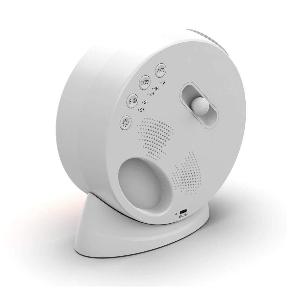 Elfeland Multifunctional Starry Sky Projector Lamp with 13 Star Films Bluetooth Speaker Night Light White Noise Sleep Aid Sounds Time Display Alarm Remote Control