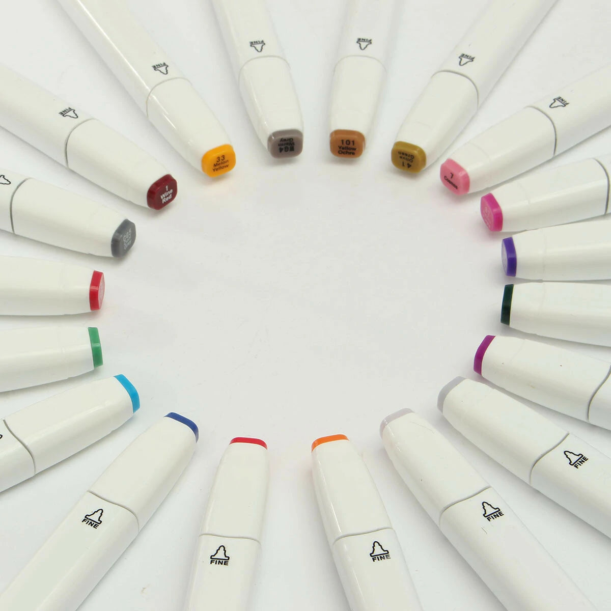 60 Colors Marker Pen Set Graphic Art Twin Broad Fine Point Oil Marker Watercolor Pen Painting Brush for Student