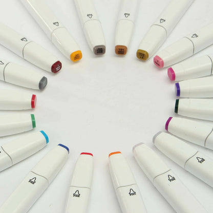 60 Colors Marker Pen Set Graphic Art Twin Broad Fine Point Oil Marker Watercolor Pen Painting Brush for Student