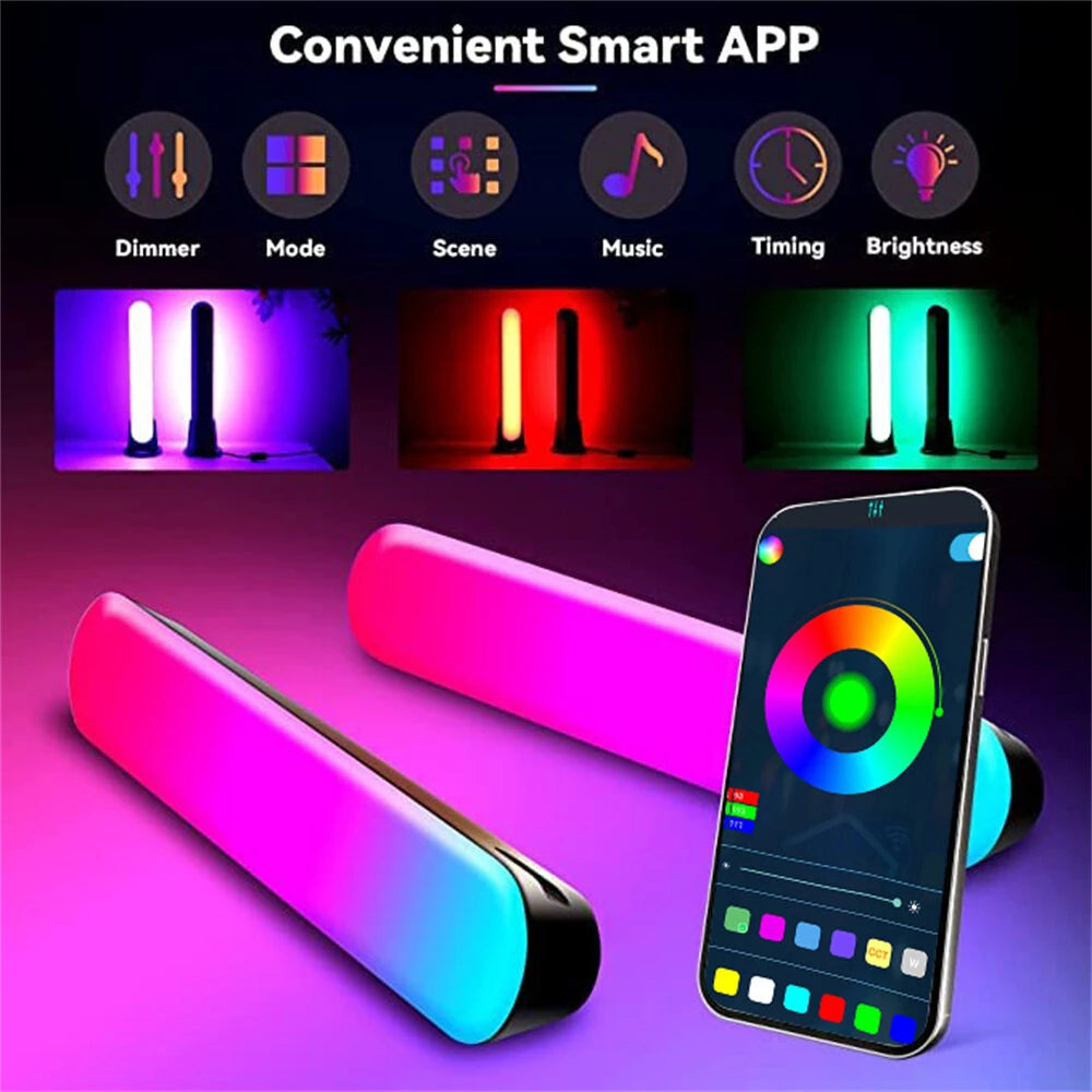 Elfeland Smart RGB Pickup Light with Remote Control USB Music Rhythm Light for Room Bar Desktop Christmas Atmosphere Lamp Decor