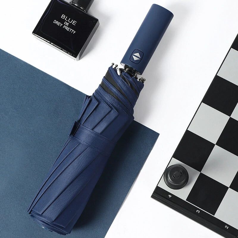 AGSIVO Travel Automatic Folding Umbrella Sun and Rain 10 Ribs Reinforced Windproof UPF 50+ UV Protection Auto Open Close For Men and Women