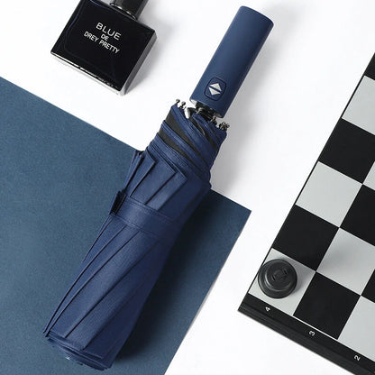 AGSIVO Travel Automatic Folding Umbrella Sun and Rain 10 Ribs Reinforced Windproof UPF 50+ UV Protection Auto Open Close For Men and Women