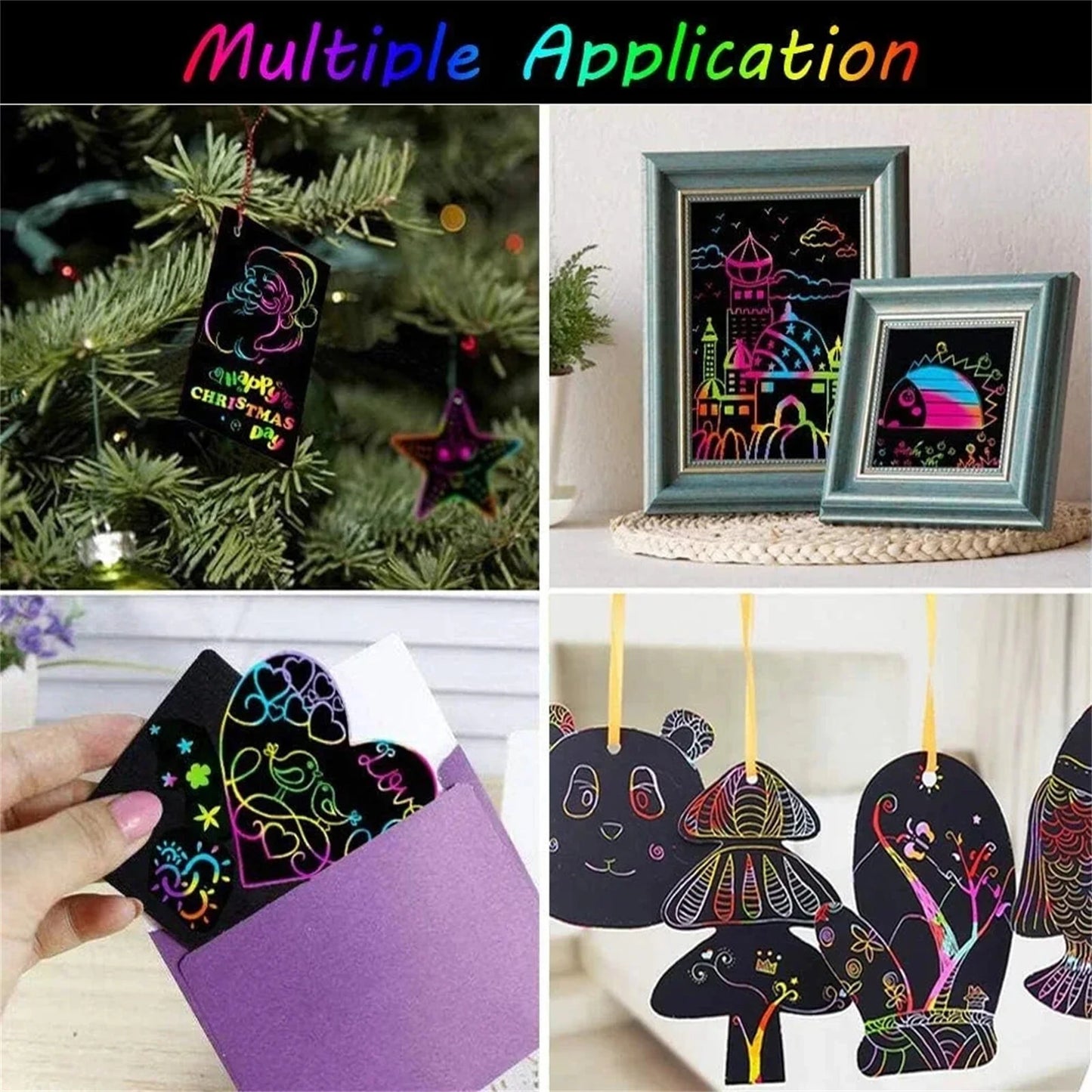 Funny Scratch Children Painting Notebook DIY Drawing Toy Big Blow Painting Children Educational Toys