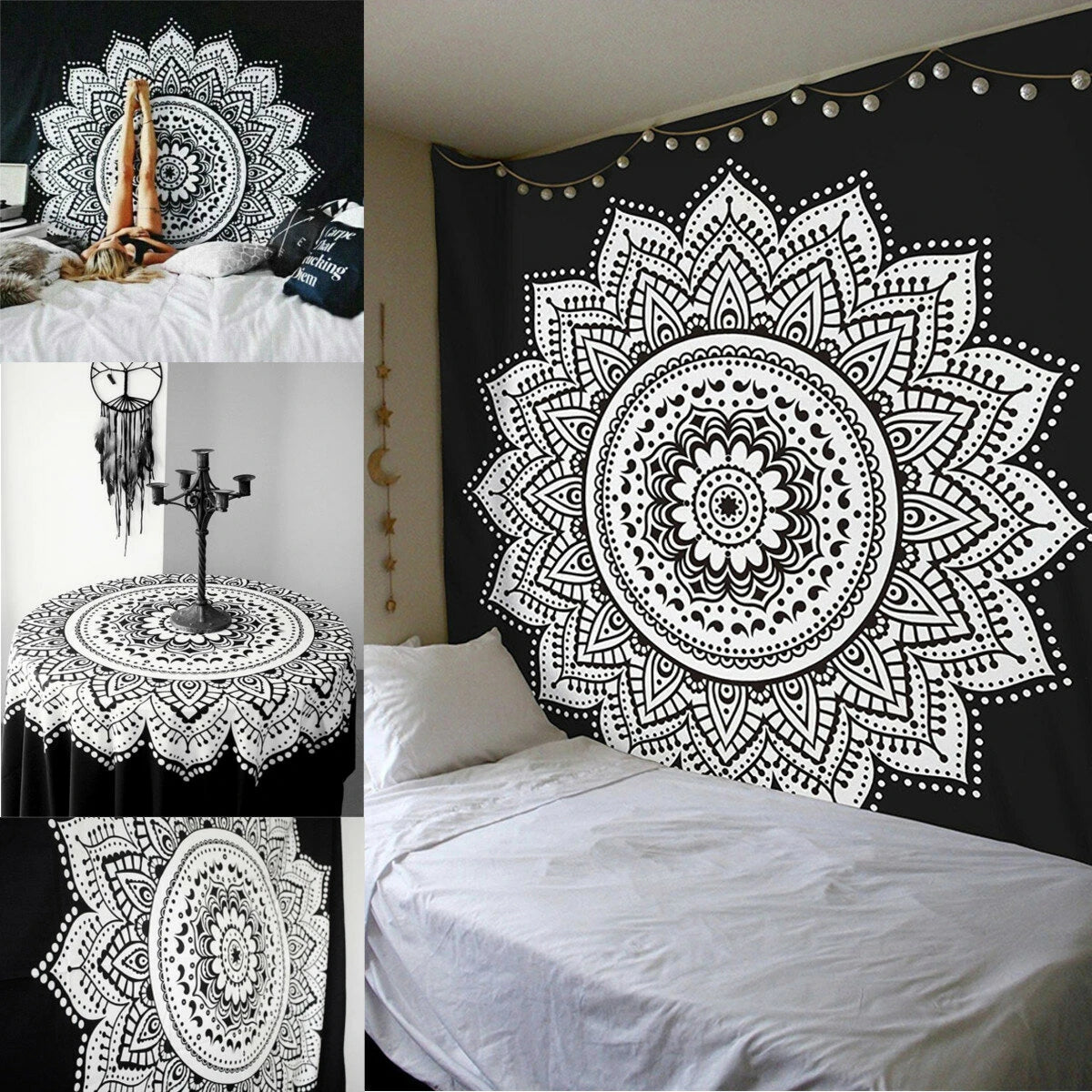 Indian Ethnic Dorm Decor Wall Hanging Hippie Mandala Tapestry Bohemian Bedspread Decorations