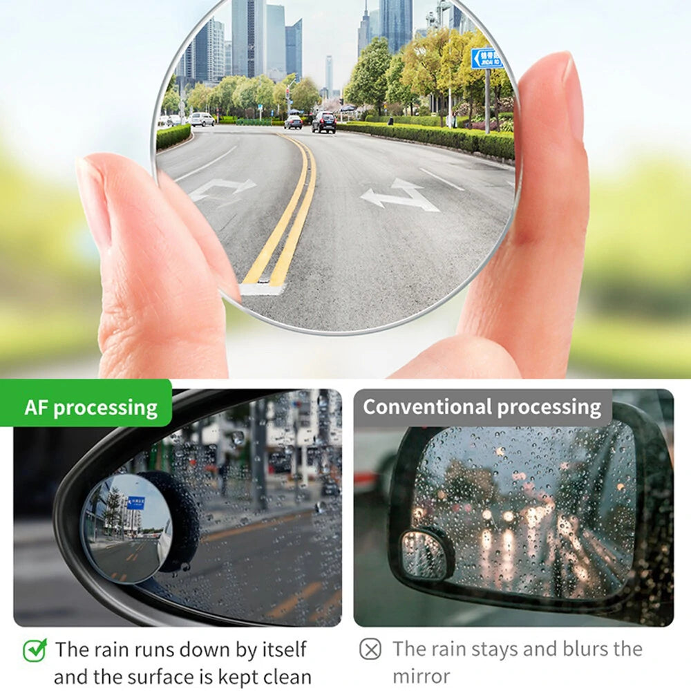 Baseus 2Pcs Car Mirror HD Convex Mirror Blind Spot Auto Rearview Mirror 360 Degree Wide Angle Parking Rimless Mirrors