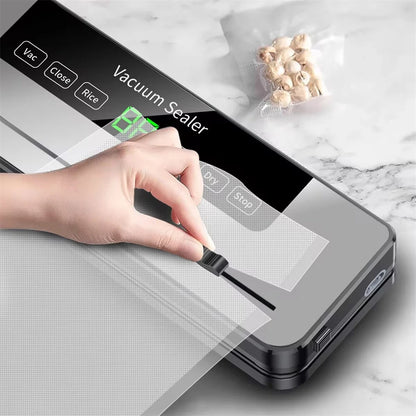 Comfook Electric Vacuum Sealer Dry/Wet Food Sealed Packaging Kitchen Food Storage Seal UV Sterilization Built-in Cutter Knife