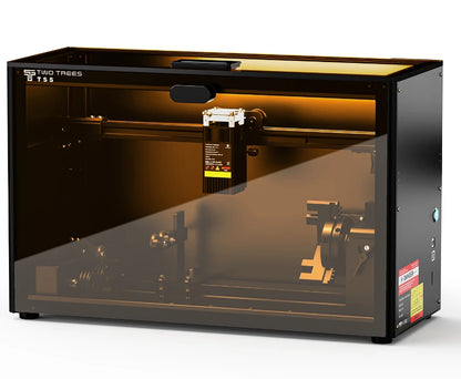 [EU Direct]TWO TREES TS5 4-in-1 Rotary Laser Engraver 10,000 mm/min Engraving Speed Eye Protaction Enclosed Design Laser Machine for Cups Rings Balls