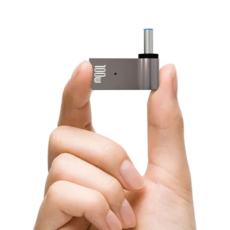 100W 5A Zinc Alloy PD Power Decoy Converter DC Male to Type-C Female Power Adapter for DELL Hasee HP Laptop Computer