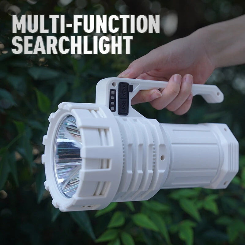 LED Brightest Power Charger Rechargeable Built-in Batter Flashlight Search high Light Rechargeable Light