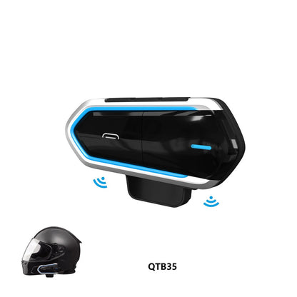 QTB35 Motorcycle Bluetooth Helmet Headset Wireless Music Headphone Over-ear Stereo Headset V5.0 Waterproof