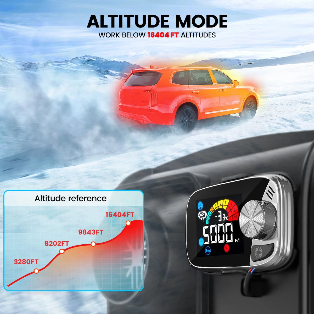 KROAK 5-8KW K-S 12V 24V Diesel Air Heater Thermostat With dapter For Van Trucks RV