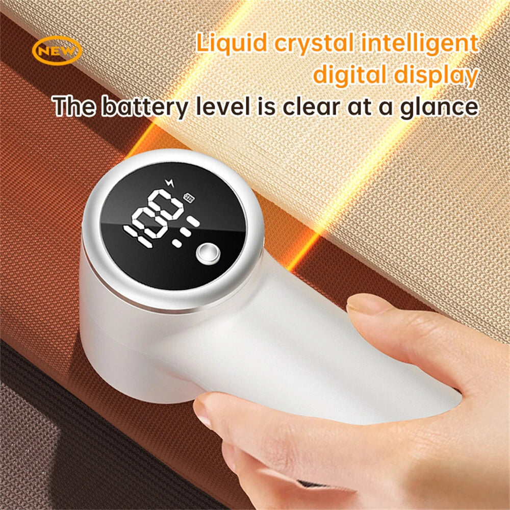 Tevorex Portable Electric Fabric Shaver with Digital Display,USB-C Rechargeable,2-Hour Fast Charge Lint Remover