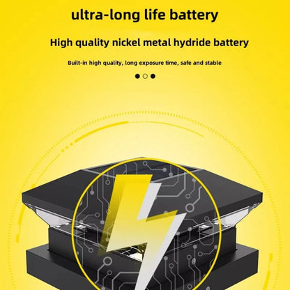 LED Solar Post Light 3000K+6000K Outdoor Transparent Garden Fence Villa Gate Post Lamp Courtyard Wall Lace Column Lamp  IP65 Waterproof