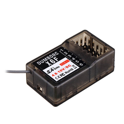 DUMBORC X6F/P6F 2.4GHz 6CH RC Receiver without Gyro Function Compatible X4 X5 X6 RC Radio Transmitter Remote Controller