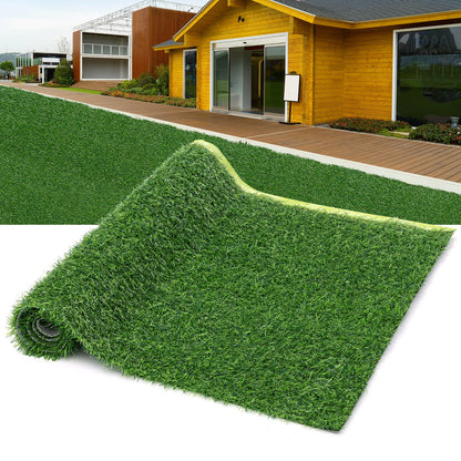 Artificial Grass Turf Spring Grass Realistic Artificial Grass Rug 20mm Height Natural Looking Grass Mat TPR Back for Garden Lawn Landscape Indoor Outdoor