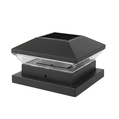 LED Solar Post Light 3000K+6000K Outdoor Transparent Garden Fence Villa Gate Post Lamp Courtyard Wall Lace Column Lamp  IP65 Waterproof