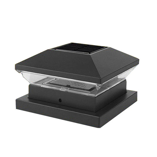 LED Solar Post Light 3000K+6000K Outdoor Transparent Garden Fence Villa Gate Post Lamp Courtyard Wall Lace Column Lamp  IP65 Waterproof