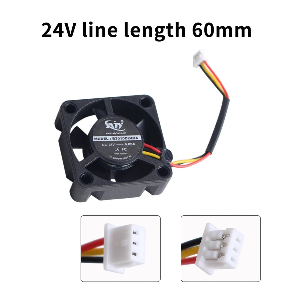 Toaiot K1/K1 Max Hot End Fan 3010 Dual Ball 24V 13000 RPM Quiet Cooling 3D Printer Accessory High-Speed Performance