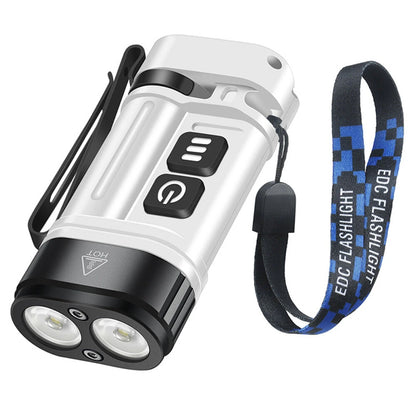 SEEKNITE U10 410LM Aluminum Alloy EDC Keychain Flashlight Built-in 14500 Battery High Power LED Torch USB Rechargeable Portable Magnetic Clip Light
