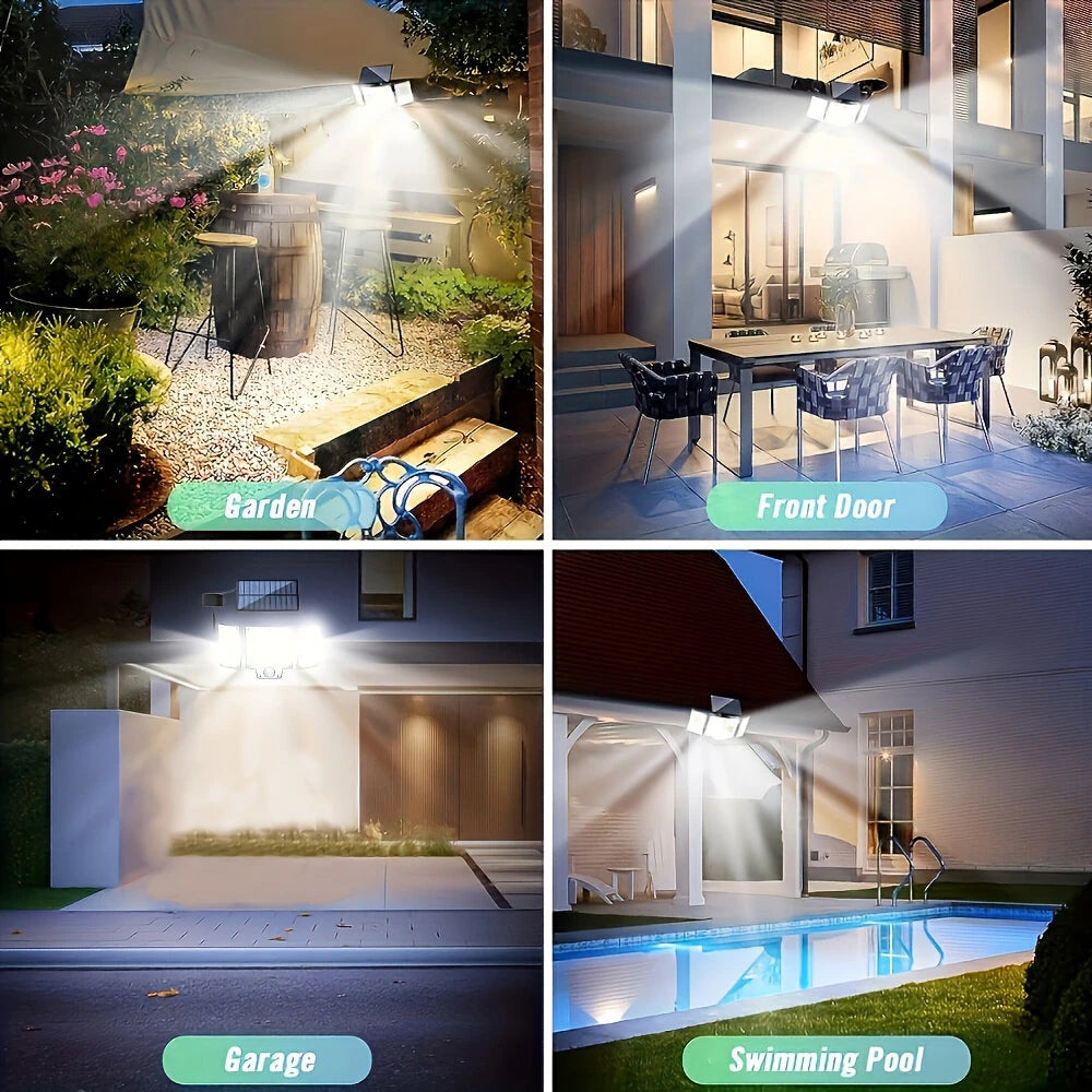 280LED Split Design Motion Sensor Solar LED Floodlight With Remote Control 3 Modes IP65 Waterproof Outdoor Security Garden Light