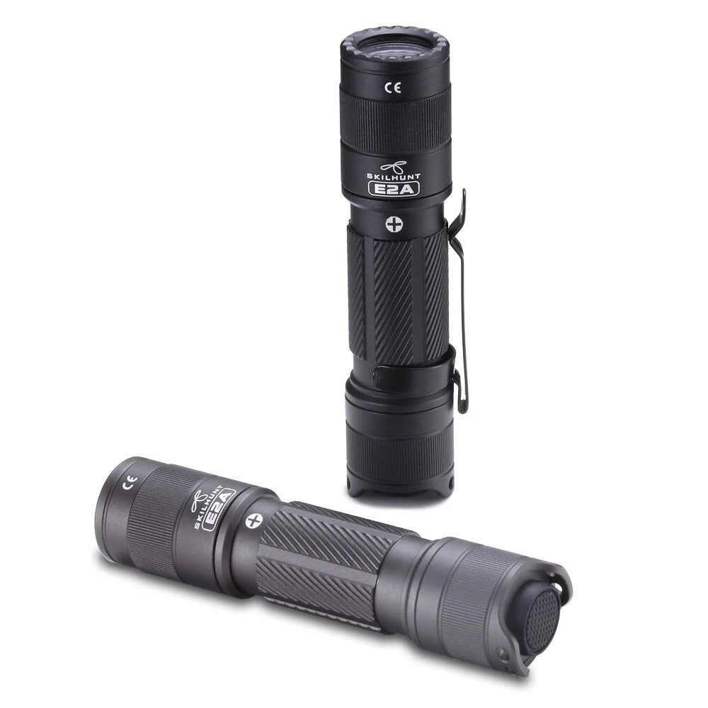 SKILHUNT E2A SST20 600LM Compact Pocket EDC Flashlight Mini LED Torch Keychain Light 14500 / AA