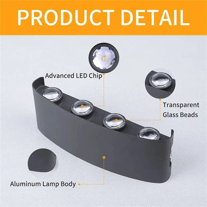 Outdoor Garden Wall Lighting LED Waterproof Up Down AC85-265V Modern Lamp for Bedroom Living Room