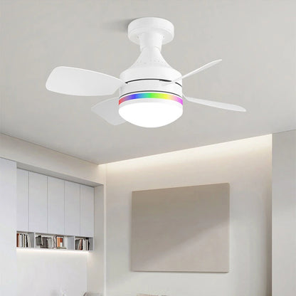 LED E27 Ceiling Fan Light Dimmable with Remote Control 3-Speed RGB Mood Lighting 3 Color Temperature Quiet Operation