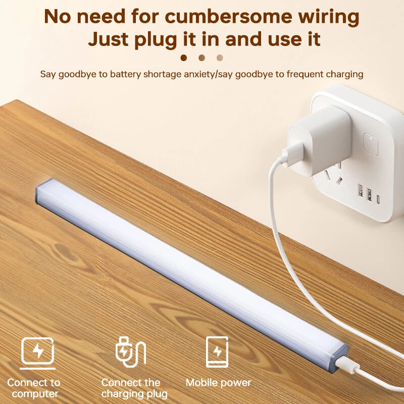 USB Charging 40cm LED Night Light 3 Color Adjustable 80LED 9 Levels Brightness Adjustment for Live Streaming Vlogging Makeup Photography