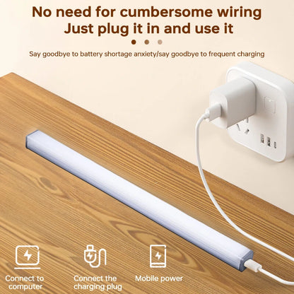 USB Charging 40cm LED Night Light 3 Color Adjustable 80LED 9 Levels Brightness Adjustment for Live Streaming Vlogging Makeup Photography