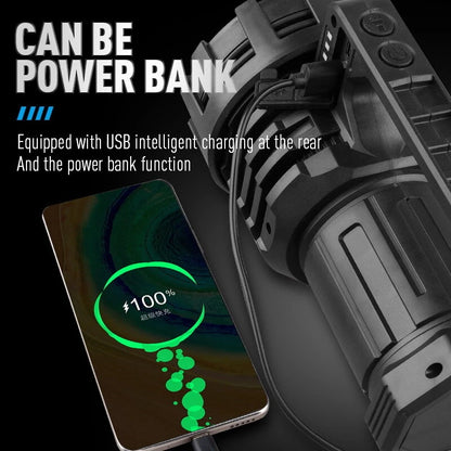 LED Brightest Power Charger Rechargeable Built-in Batter Flashlight Search high Light Rechargeable Light