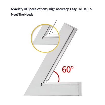 ETOPOO Machinist Carpenter Engineer 60 Degree Angle Ruler Measuring Ruler Corner Ruler With Seat Woodworking Tool